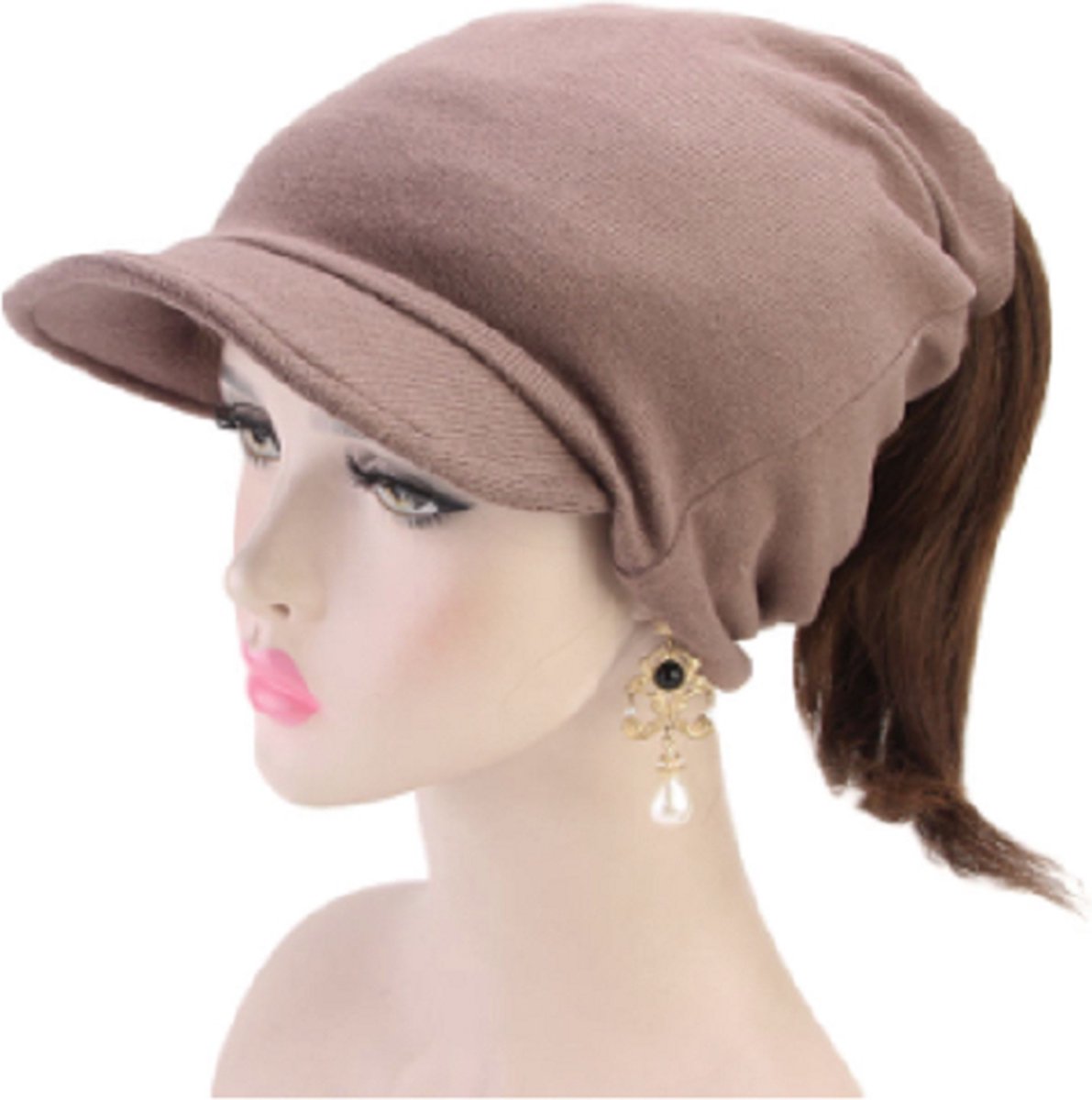 Hippe used look chemo beanie muts met vegen - Mode accessoires kopen? | Korting tot 61