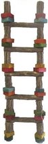 Birrdeeez - Vogelspeelgoed / Accessoires Vogelkooi - Ladder voor Vogels - 5 treden - 54 cm