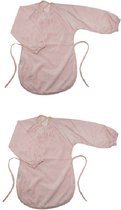Silly Billyz Serviette Messy Eater Bibs Pink Antique 2 Pièces