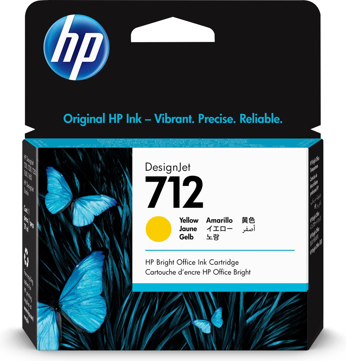 Original Ink Cartridge HP Cartucho de Tinta HP DesignJet 712 amarillo de 29 ml Yellow