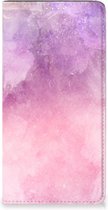 Leuk Telefoonhoesje Geschikt voor Samsung Galaxy A54 Bookcase Cover Pink Purple Paint