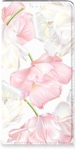 Stand Case Hoesje Cadeau voor Mama Geschikt voor Samsung Galaxy A54 Smart Cover Mooie Bloemen