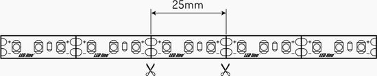 LED Line - LED Strip 5 meter - 600 SMD2835 - 4000K helder wit licht - 9,6W - 12V