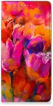Hoesje met Tekst Geschikt voor Samsung Galaxy S23 Smart Cover Tulips
