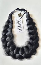 Dante Braid Messy - Vlecht haarband met aanpasbare strap voor kinderen en volwassenen - kleur: 1 Black