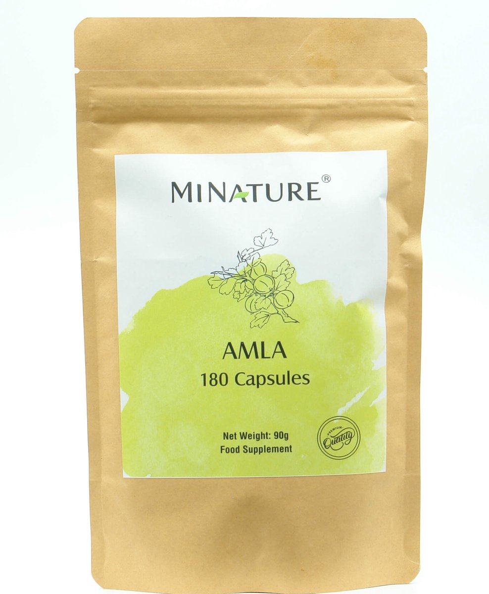 Goedkoopste Amla Capsules 180 stuks - 450mg Amla Poeder Per Vega Capsule - Gooseberry, Emblica Fruit Powder - 100 Plantaardig