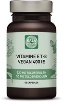 Vitamine E T8 - 60 MAX formule 400IE/50mg Capsules - Draagt bij tot de bescherming van cellen tegen oxidatieve schade - Kala Health