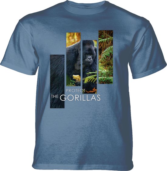 T-shirt Protect Gorilla Split Portrait Blue 3XL