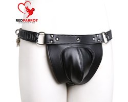 Chastity onderbroek voor Heren - Kuisheidskooi met slot - Leder