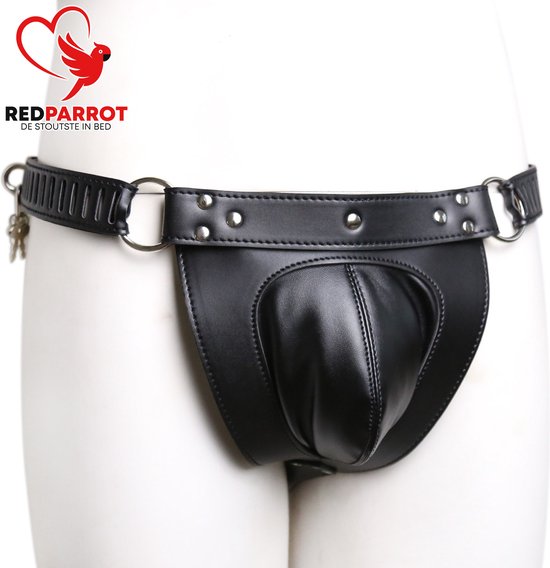 Chastity onderbroek voor Heren | Kuisheidskooi | Penis kooi | Slip | Inclusief slot | Leder | Zeer hoge kwaliteit | Kuisheidsgordel | Underwear