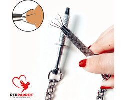 Tepelklemmen met ketting - RVS - Set van 2 - Borst - BDSM