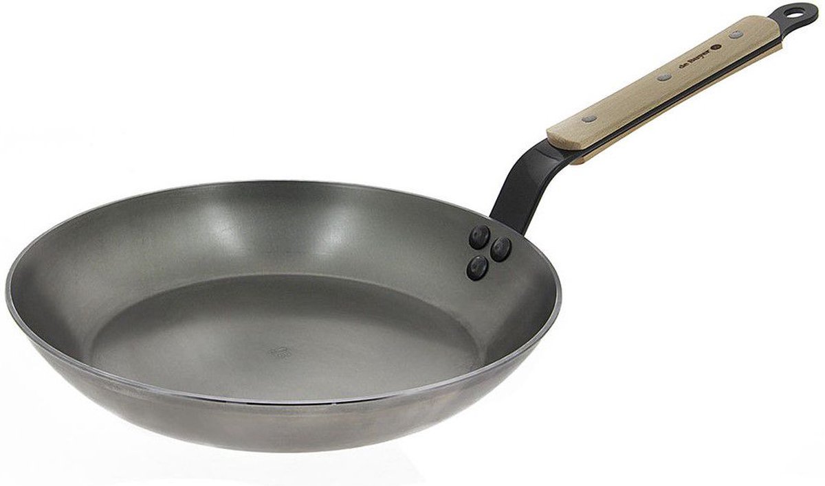 De Buyer Koekenpan Mineral B Hout - ø 26 cm - zonder anti-aanbaklaag