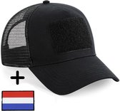 Always Prepared - Unisex Petten Trucker Cap – Zwart – Nederlandse Vlag