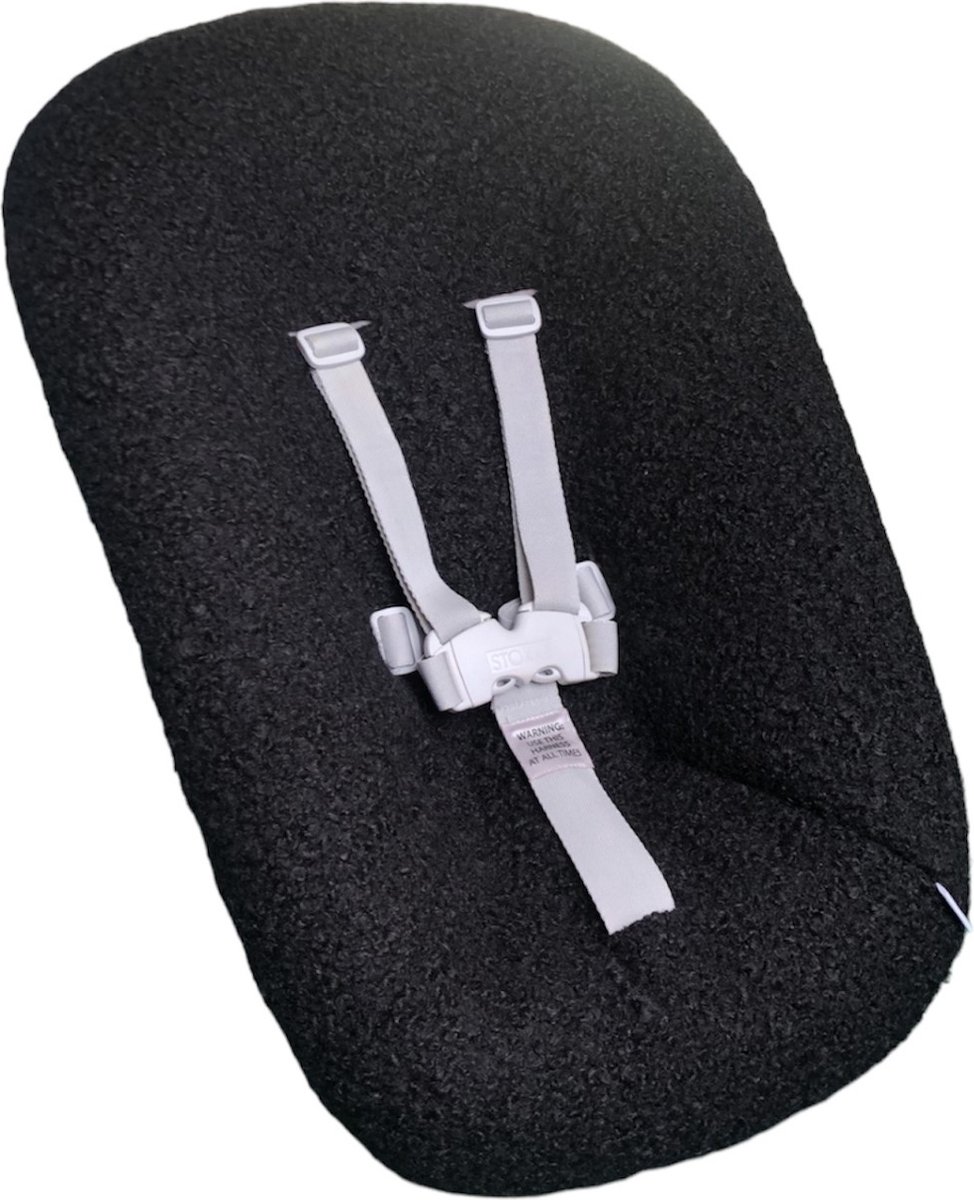 Image of #07 newborn hoes, Teddy zwart Boucle, Stokke Tripp Trapp. Ook geschikt voor Kidsmill Up.