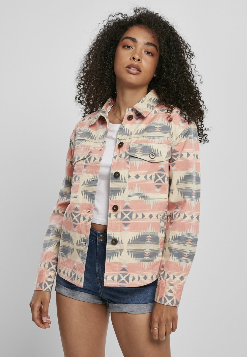 Urban Classics Inka Oversized Shirt Jacket XS Multicolours Multicolor