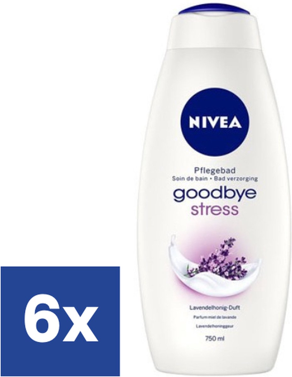 Nivea Goodbye Stress Badcrème - 6 x 750 ml | bol.com