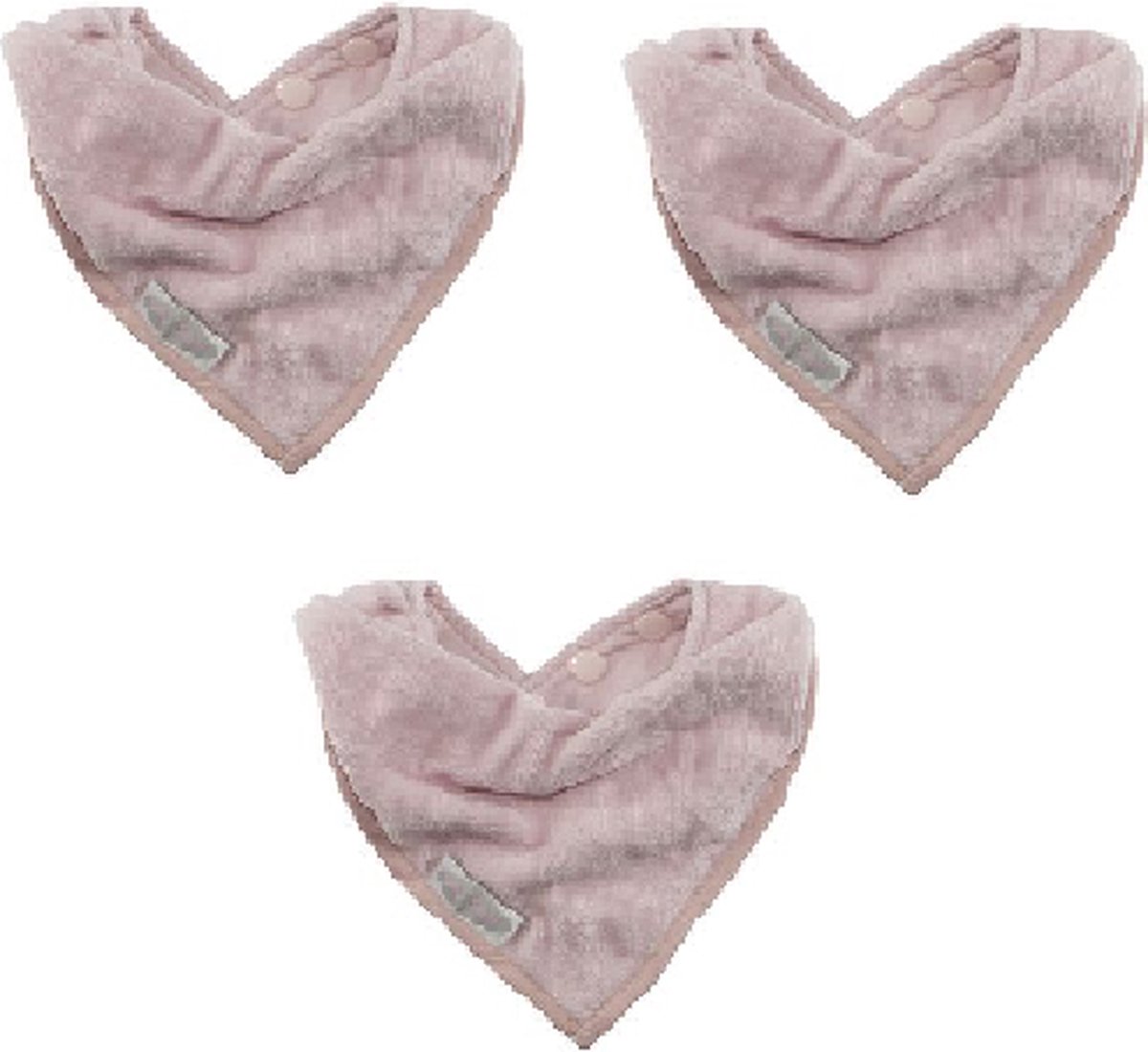 Silly Billyz Towel Bandana Bibs Antique Pink 3 Stuks