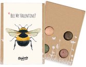 Blossombs-Giftbox-Mini-Hart-Bij-Bee mine valentine?-Valentijn-Valentijnsdag-14 februari-vlinders-bijen-liefde-geliefde-4 stuks