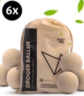 Drogerballen - Droogballen - Wasdrogerballen - Dryerballs - 6 Stuks - XL Formaat - Wol - Set