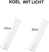 TechU™ 2 Stuks Sensorlampen – Intelligente Lamp met Sensor – Automatisch aan & uit – 20 cm – Nachtlamp – USB Oplaadbaar – Koel Wit Licht