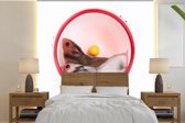 Behang - Fotobehang Hamsters in een wiel - Breedte 350 cm x hoogte 350 cm