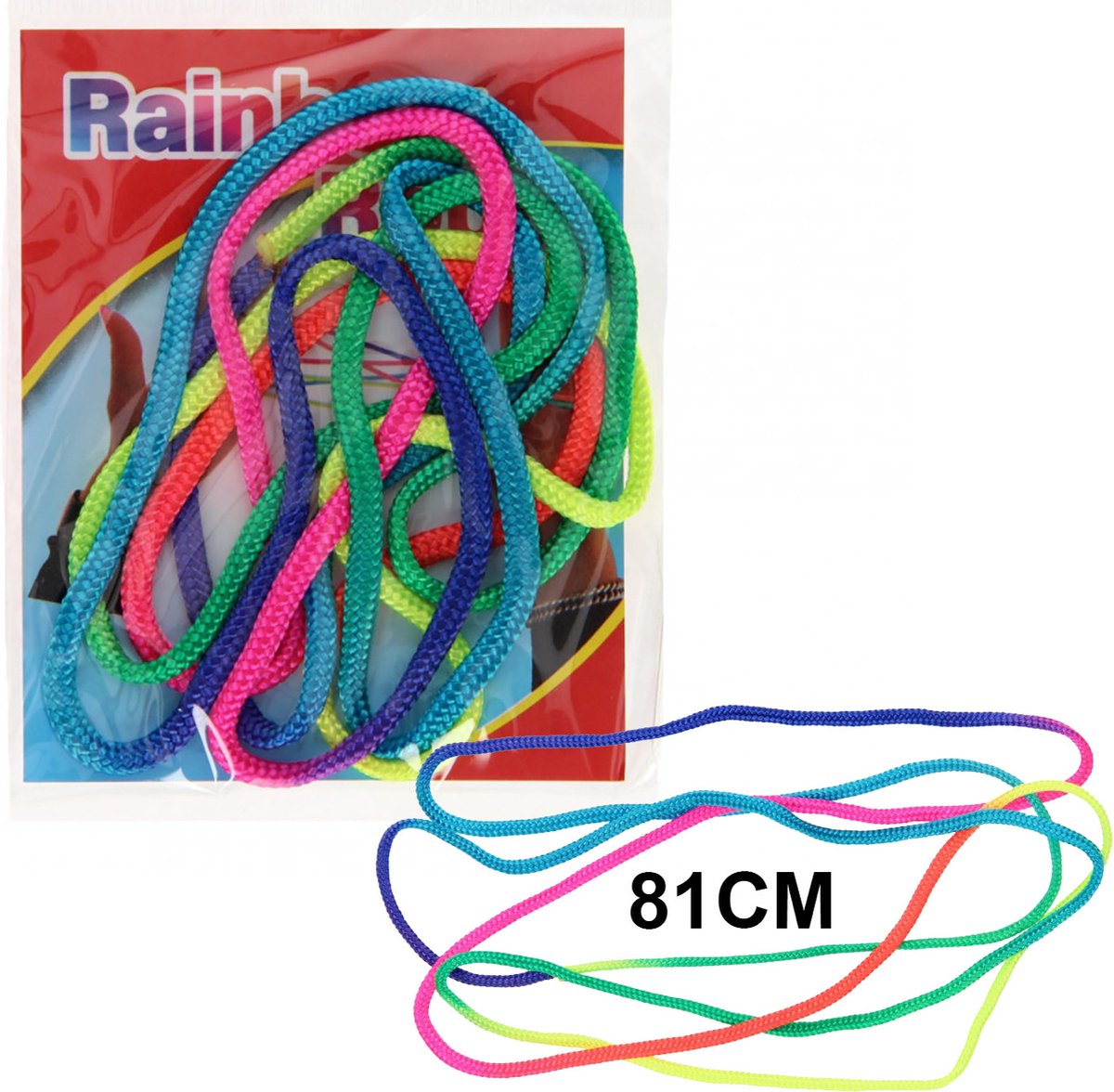 Rainbowtouw - Vingertouw - Regenboogtouw - 2 stuks - Ontstressen - Ontprikkelen - Spelen - Touw - 81CM
