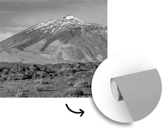 Papier peint photo Tenerife - Volcan El Tei à Tenerife, Espagne - Zwart- Wit largeur 260 cm x hauteur 260 cm - Impression photo sur papier peint vinyle (disponible en 7 formats) - chambre/séjour/bureau