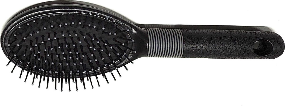 Rojafit - Pneumatische Haarborstel – Zwart/Grijs - Afmeting: Lang 23cm. x Breed 6,5 cm.