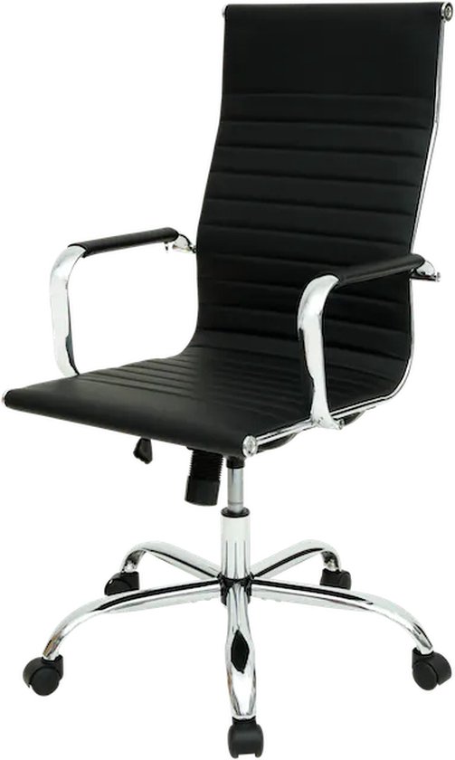 Vinsetto ergonomische Bureaustoel, retrodesign, hoogte verstelbaar, zachte bekleding, 60 x 60 x 85-95 cm, Koffiebruin
