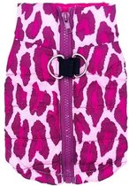 Manteau chaud pour chien léopard - Manteau imperméable pour petits Chiens - Vêtements pour animaux - Léopard rose