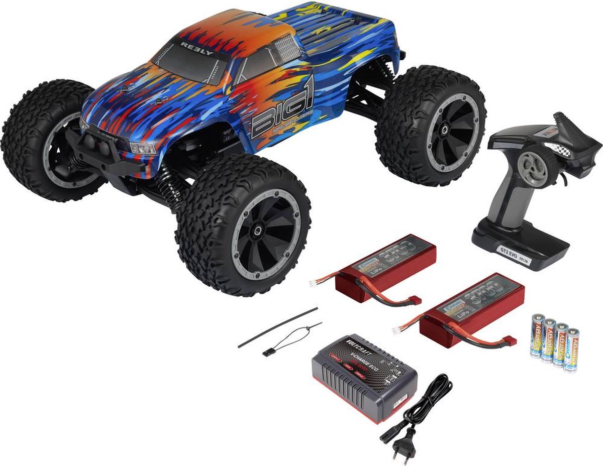 Reely Brushless 1:8 RC Car Electric Monster Truck 4WD RTR 2,4 GHz Incl.  batterie