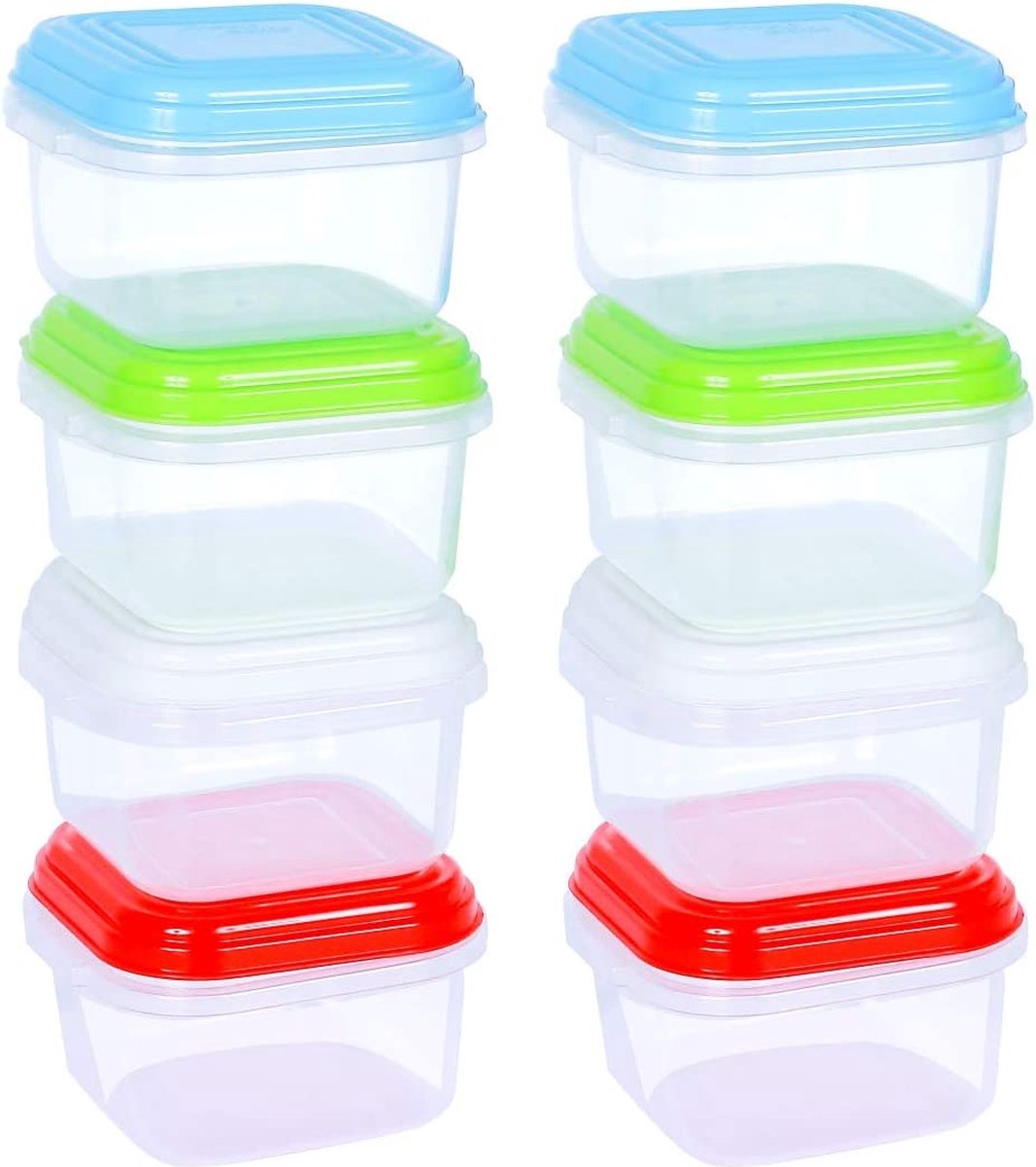 ARSUK Plastic Opbergdozen Baby Spenen Voeden Vriezer Voedsel Potten Containers (Pack of 8 Mini)