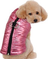 Hondenjas - Waterdichte Jas voor Kleine Honden - Dierenkleding - Metallic Roze