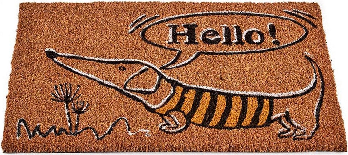 Deurmat Hello Bruin Hond Kokosvezel (40 x 1,5 x 60 cm)