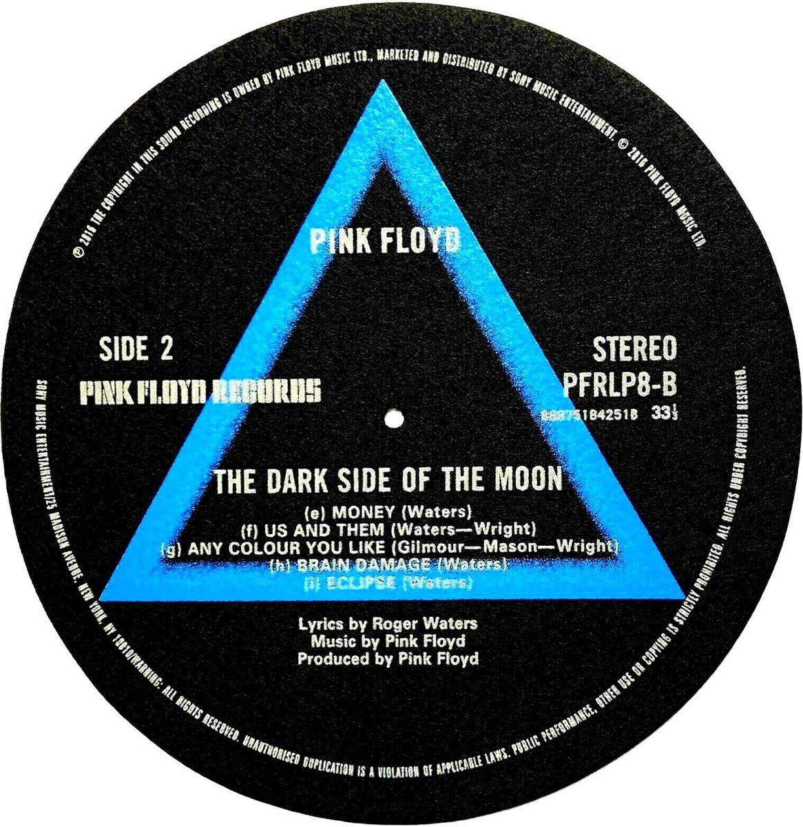 Slipmat Per Giradischi Pink Floyd – The Dark Side Of The Moon (29cm)