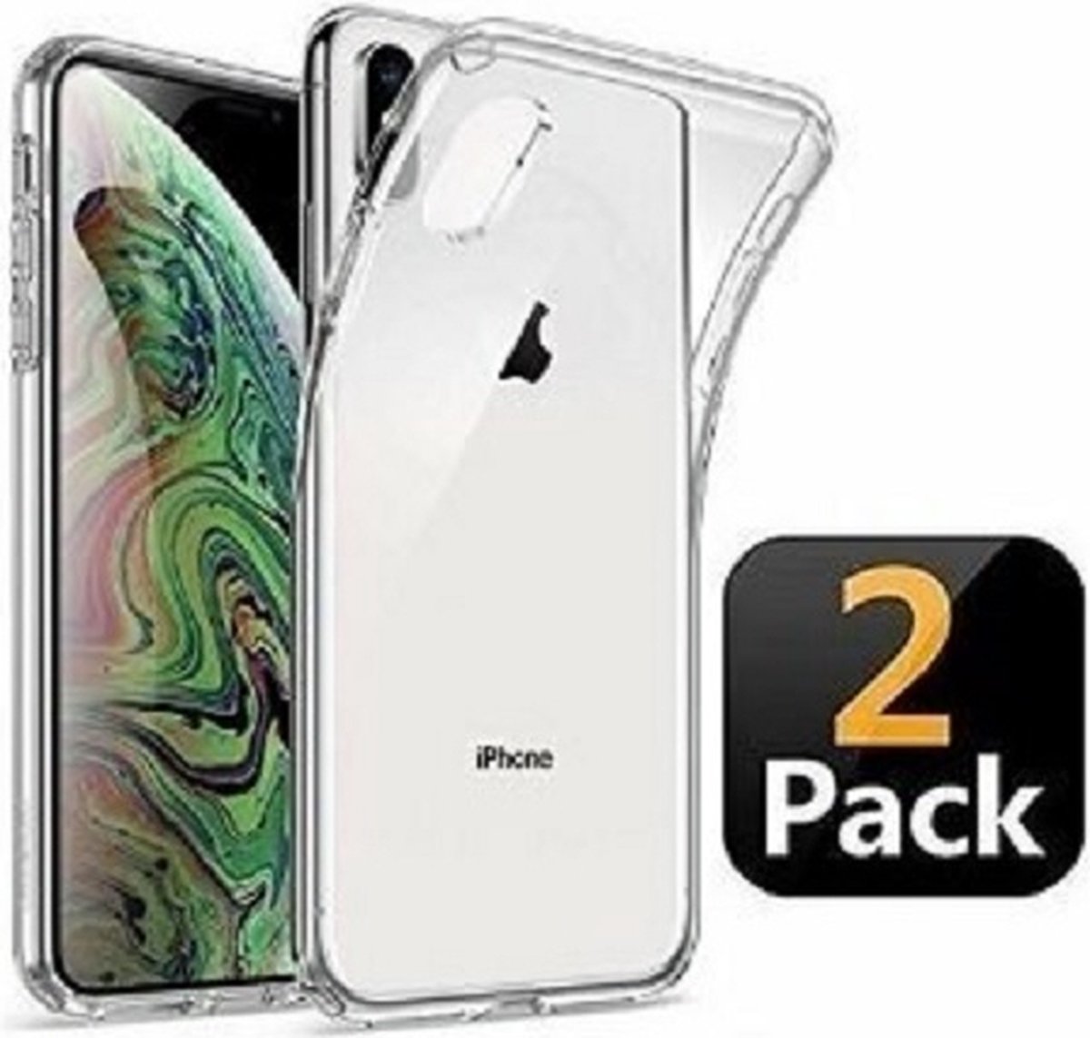 iPhone XS Hoesje TPU Siliconen Transparant 2x