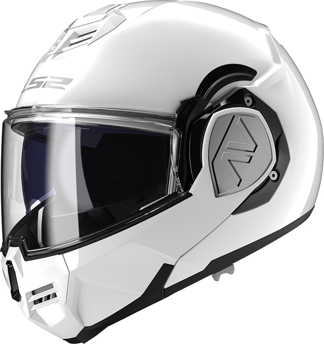 LS2 FF906 Advant Solid systeemhelm glans wit XS