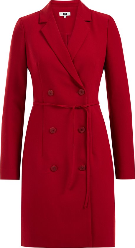 WE Fashion Dames blazerjurk met ceintuur bol