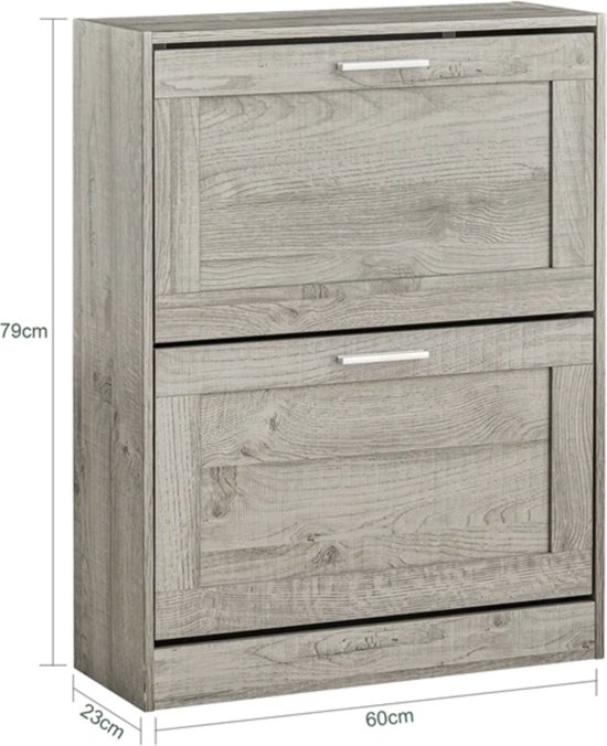 Simpletrade à chaussures / Espace de rangement - Gris clair - 60x79x23cm