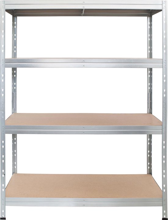 AR Shelving rek Rivet Stabil, ft 180 x 120 x 45 cm, 4 legborden uit HDF