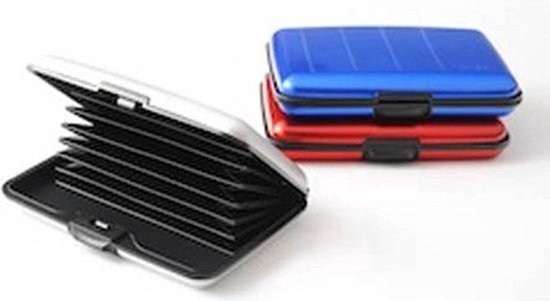 Portefeuille Metafun - Aluminium - Porte-cartes de crédit - Le porte-cartes de crédit léger de luxe original - Rouge