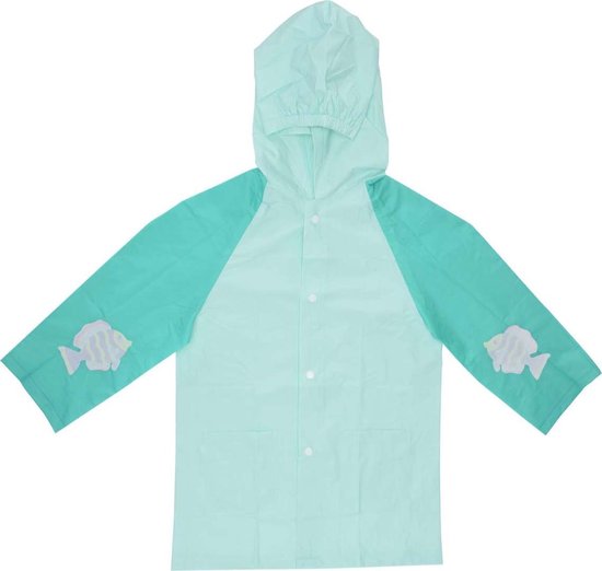 YoungSoul Waterdichte jassen voor jongens – windjack gevoerd met fleece voor meisjes – regenjas met afneembare capuchon, Groen, 12-13 jaar