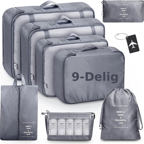 BOTC Packing Cubes Set 9-Delig – Kleding organizer voor koffers, tassen en...