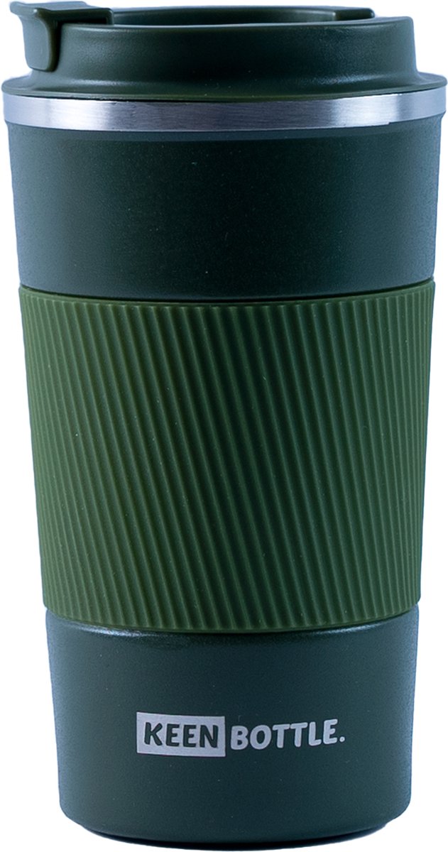 Keenbottle - Koffiebeker - 510ml - Herbruikbaar en Dubbelwandig - Army Green