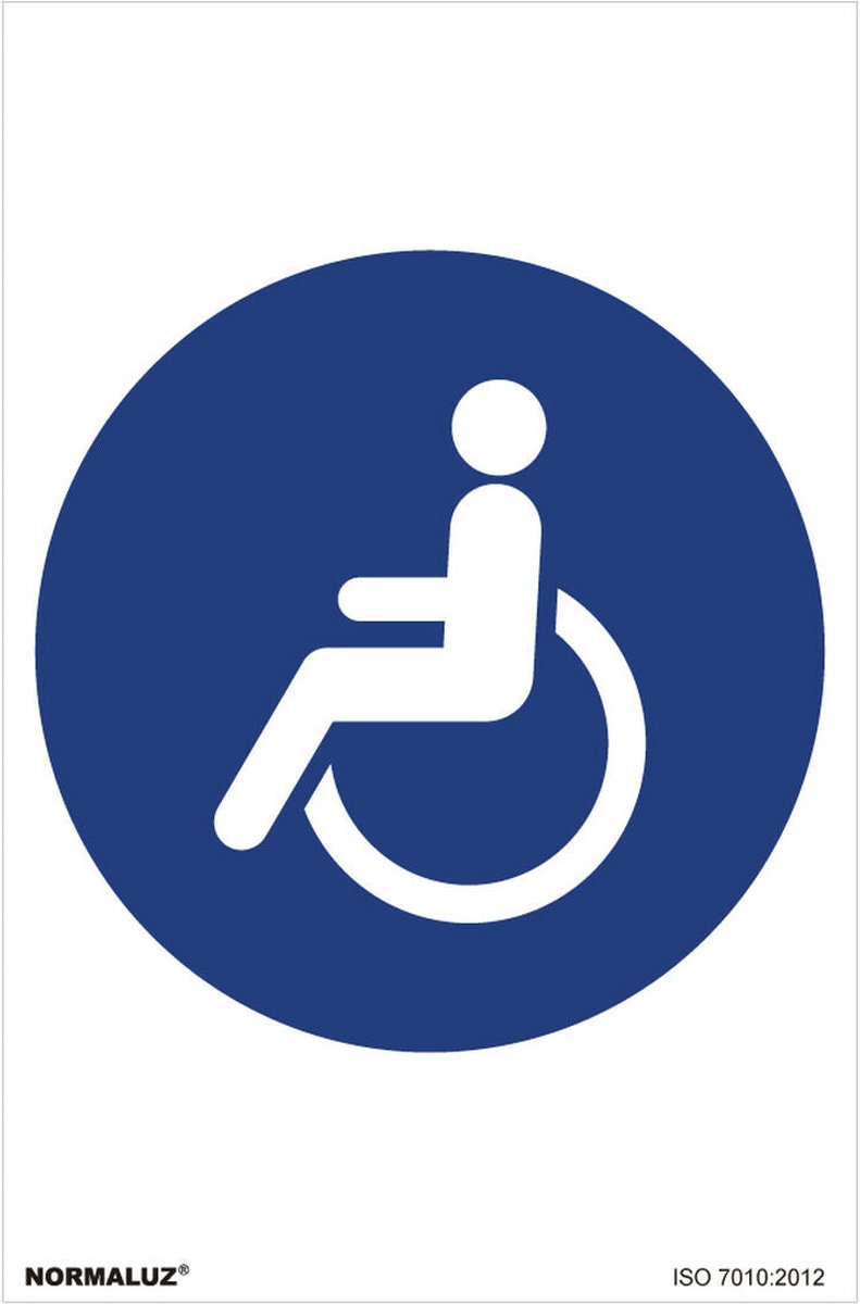 Bord Normaluz Uso obligatorio discapacitado PVC (30 x 40 cm)