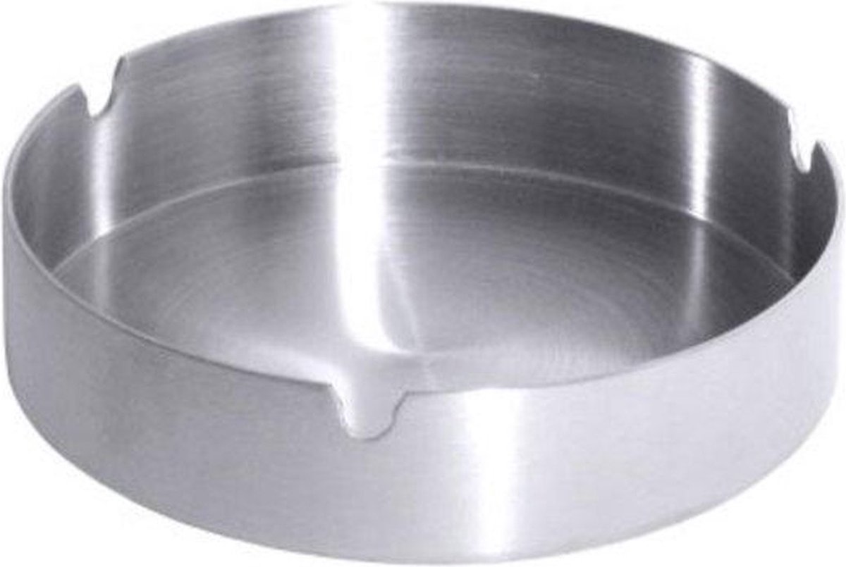 Goedkoopste Asbak Horeca - Asbakken - 14cm - Asbak groot - Asbak - Buiten asbak - Asbak voor buiten - Asbak buiten - Asbak RVS - Asbak zilver - Bar accessoires - Kroeg decoratie - Cave & Garden