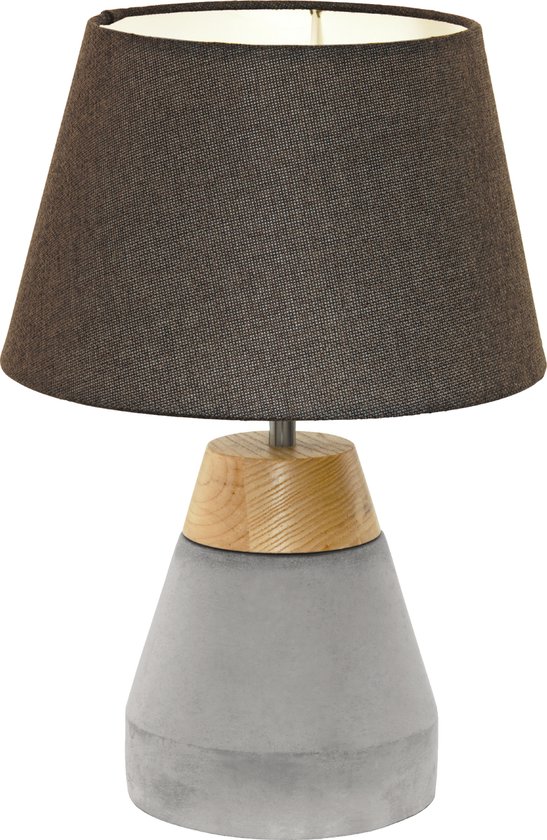EGLO Tarega - Lampe de table - 1 lumière - Ø250mm. - Marron, Grijs - Marron