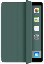 Mobiq Flexible Tri-folio cover iPad 9.7 2018 - iPad 9.7 2017 - iPad Air 2 - iPad Air 1 - iPad 5 - iPad 6 - Siliconen - TriFolio - Smartcover case iPad 9.7 pouces | Étui pour iPad Air - Zwart | Vert