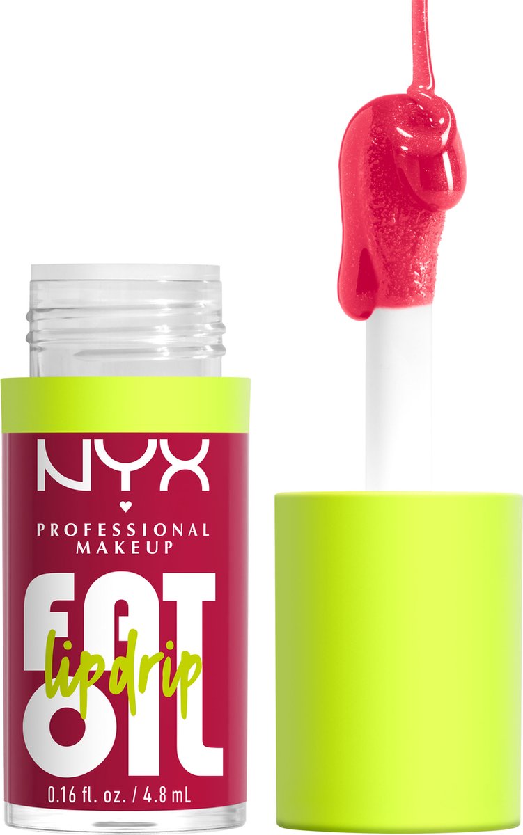 NYX Professional Makeup Fat Oil Lip Drip Lipgloss - Tot 12 uur hydratatie - Verrijkt met kruipbraamolie, framboosolie en squalaan - Newsfeed - 4,8 ml — cadeau in Verzorging - foto 2