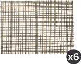Placemat GRILL, SET/6, 30x45cm, taupe